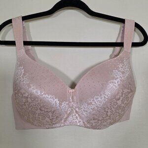 Vanity Fair 38DD Beige Full Figure Bra 71262 Wireless Adjustable Straps Padded